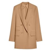 Max Mara Stilig Kamelblazer för kvinnor Brown, Dam