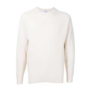 Sunspel Mjuk Lambswool Crew Neck Tröja Beige, Herr