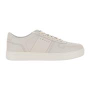 Hogan Vita Lädersneakers Rund Tå Snörning White, Herr