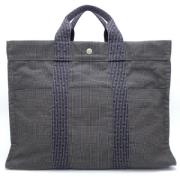 Hermès Vintage Pre-owned Canvas handvskor Gray, Dam