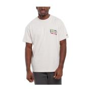 Tommy Hilfiger Flag Tiger Grafisk Bomull T-shirt White, Herr