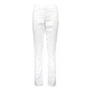 Gant Vit Dambyxor Slim Fit Logo White, Dam