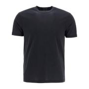 Tom Ford Svart Crew Neck Lyocell Bomull T-shirt Black, Herr