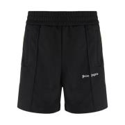 Palm Angels Monogram Bermuda Shorts med elastisk midjeband Black, Herr