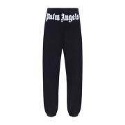 Palm Angels Jogger Style Bomullssweatpants med Fickor Black, Herr