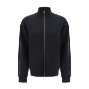 The Row Silke Hög Krage Dragkedja Sweatshirt Black, Dam