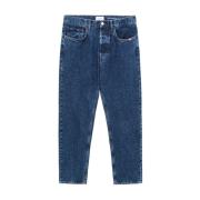 Amish Ljus Sten Denim Straight Fit Jeans Blue, Herr