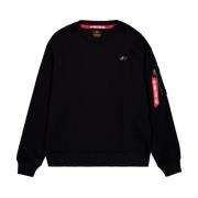 Alpha Industries Bomullstickat och Tröjor Black, Herr