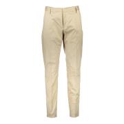 Gant Beige Herrbyxor 4 Fickor Knapp Dragkedja Logotyp Beige, Herr