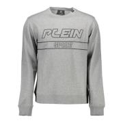 Plein Sport Grå Långärmad Sweatshirt med Tryck Gray, Herr