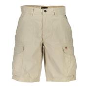 Napapijri Beige Bermuda Shorts med Broderi Beige, Herr