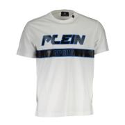 Plein Sport Kortärmad Herr Logo Print T-Shirt White, Herr