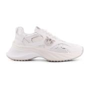 PINKO Love Birds Läder Sneakers med Spegeldetaljer White, Dam