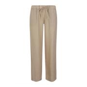 Fay Linne Beige Byxor Tillverkad i Italien Beige, Dam