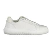 Calvin Klein Sportiga vita sneakers med kontrastdetaljer White, Dam