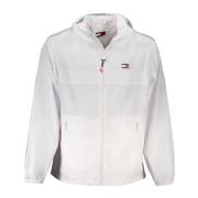 Tommy Hilfiger Sportig huva jacka vit polyester logotyp White, Herr