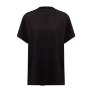 MM6 Maison Margiela Svart Bomull Crew Neck T-shirt Black, Dam