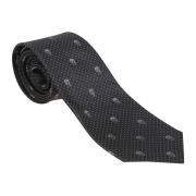 Alexander McQueen Grå Skull Dot Sidenslips Gray, Herr