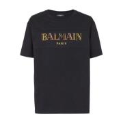 Balmain Multifärgad T-shirt & Polo Kollektion Aw24 Black, Herr