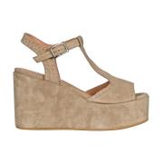 Curiosite Mocka Kil Sandal med Spänne Rem Beige, Dam