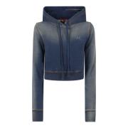 Diesel Blå Sweatshirt Stilren Bekväm Mångsidig Premium Blue, Dam