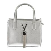 Valentino by Mario Valentino Silver Damväska med Justerbar Rem Gray, D...