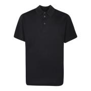 Givenchy Svart Polotröja Stilfullt Broderat Logotyp Black, Herr