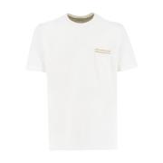 Eleventy Ficka Crew-neck T-shirt White, Herr