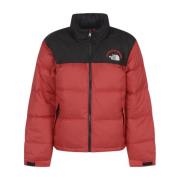 The North Face Retro Nuptse Röd Svart Jacka Red, Dam