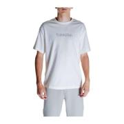 Calvin Klein Kräm Bomull Crew Neck T-shirt White, Herr