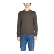 Armani Exchange Cashmere Blend Stickad T-shirt Green, Herr