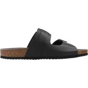 Geox Sandal Ghita Sliders Black, Herr