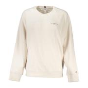 Tommy Hilfiger Beige Sweatshirt med Tryck och Långa ärmar Beige, Dam