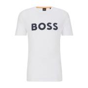 Hugo Boss Vit Bomull Crew Neck T-shirt White, Herr