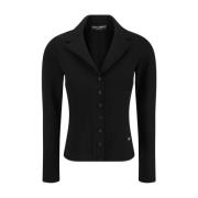 Dolce & Gabbana Elegant Blazer med 3D Applique Black, Dam