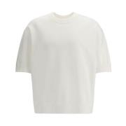 Jil Sander Oversized Crew Neck Bomull T-shirt White, Herr