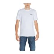 Emporio Armani EA7 Vit Bomull T-shirt Herr Polo Kollektion White, Herr