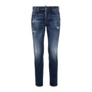 Dsquared2 Mörkblå Skinny Bomullsjeans Blue, Herr