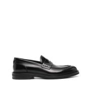 Dolce & Gabbana Svarta läder slip-on sandaler Black, Herr