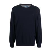 Polo Ralph Lauren Blå Crewneck Tröja Herrmode Blue, Herr