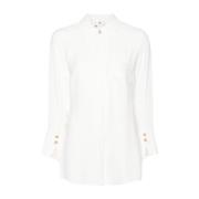 Elisabetta Franchi Ivory Skjortor för Kvinnor Aw24 White, Dam