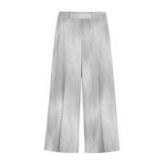 Ermanno Scervino Grå Twill Dambyxor Aw24 Gray, Dam