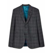 Paul Smith Brun Blå Vit Rutig Blazer Blue, Herr