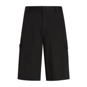 Dolce & Gabbana Svarta Bermuda Shorts för Män Black, Herr