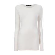 Proenza Schouler Genomskinlig Slub Jersey Kaiya Top White, Dam