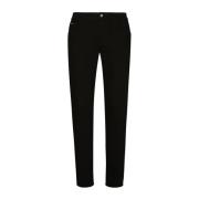 Dolce & Gabbana Slim Fit Svart Bomull Stretch Jeans Black, Herr