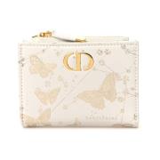 Dior Zodiac Print Läder Plånbok Kvinnor White, Dam