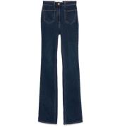 Elisabetta Franchi Blå Jeans för Kvinnor Aw24 Blue, Dam