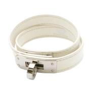 Hermès Vintage Pre-owned Laeder armband White, Dam