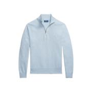 Polo Ralph Lauren Honeycomb Bomull Half-Zip Tröja Blue, Herr